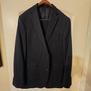 Kenneth Cole Reaction Men's Charcoal Pinstripe Two-Button Suit Jacket